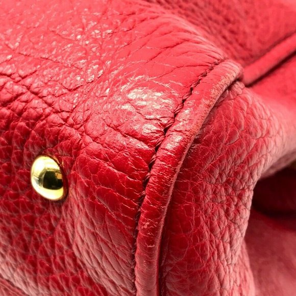 FENDI chameleon Shoulder Bag Hand Bag 2way bag Red - Picture 10 of 12